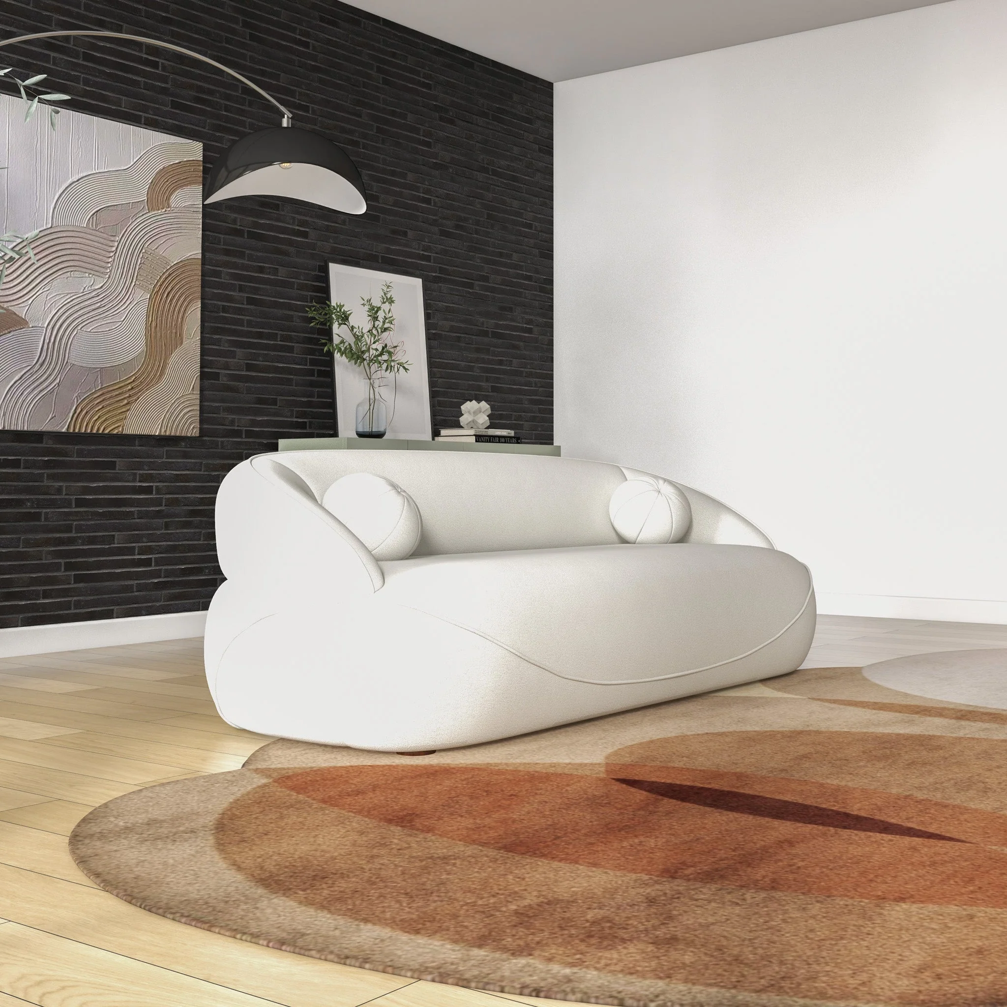 Andrew Beige Boucle Sofa - Image 6