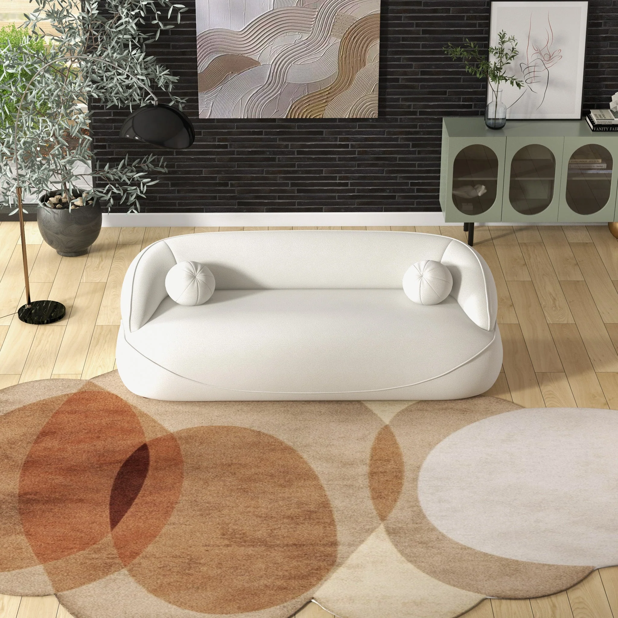 Andrew Beige Boucle Sofa - Image 8