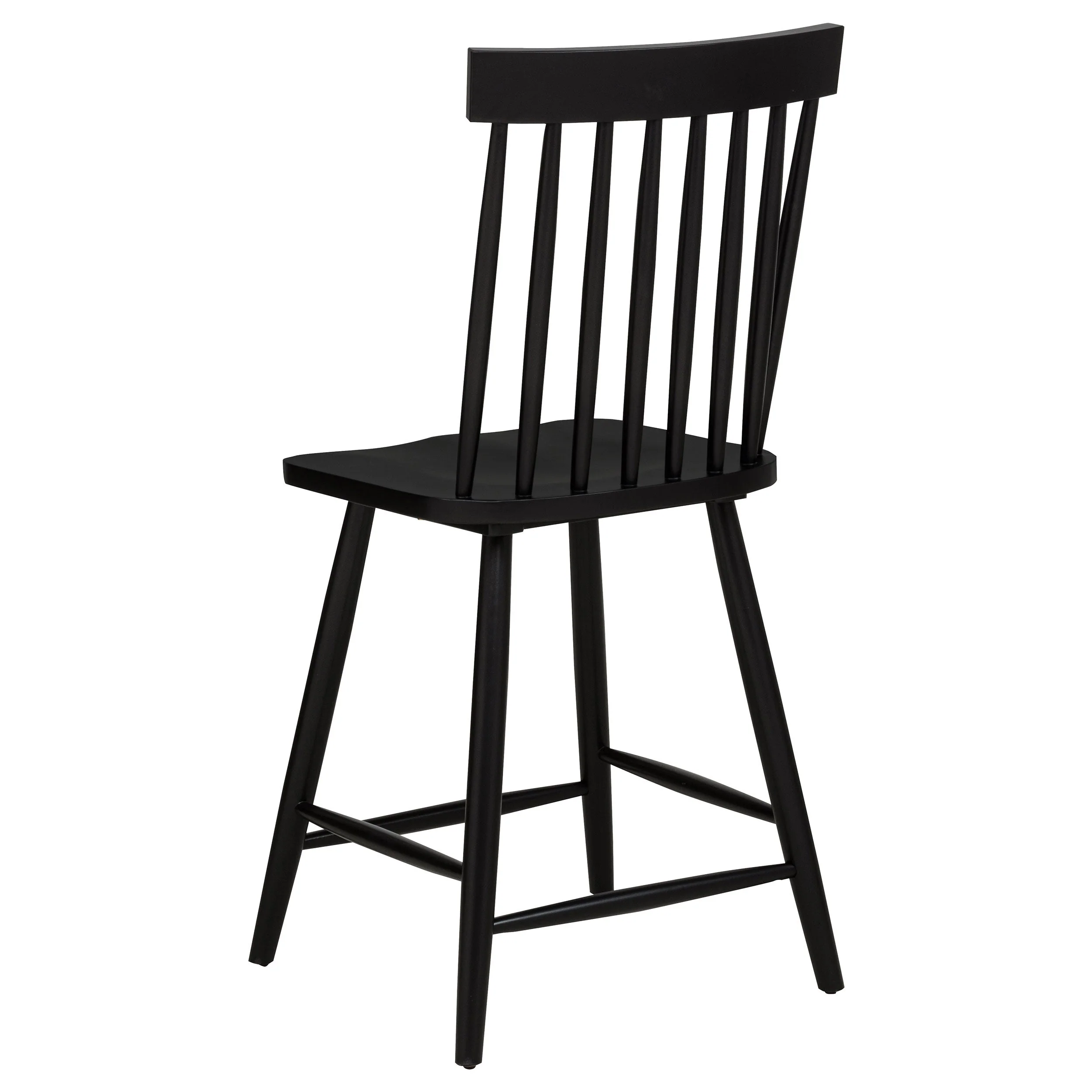 Andrews Black Windsor Counter Height Dining Side Chair (Set of 2) - Image 7