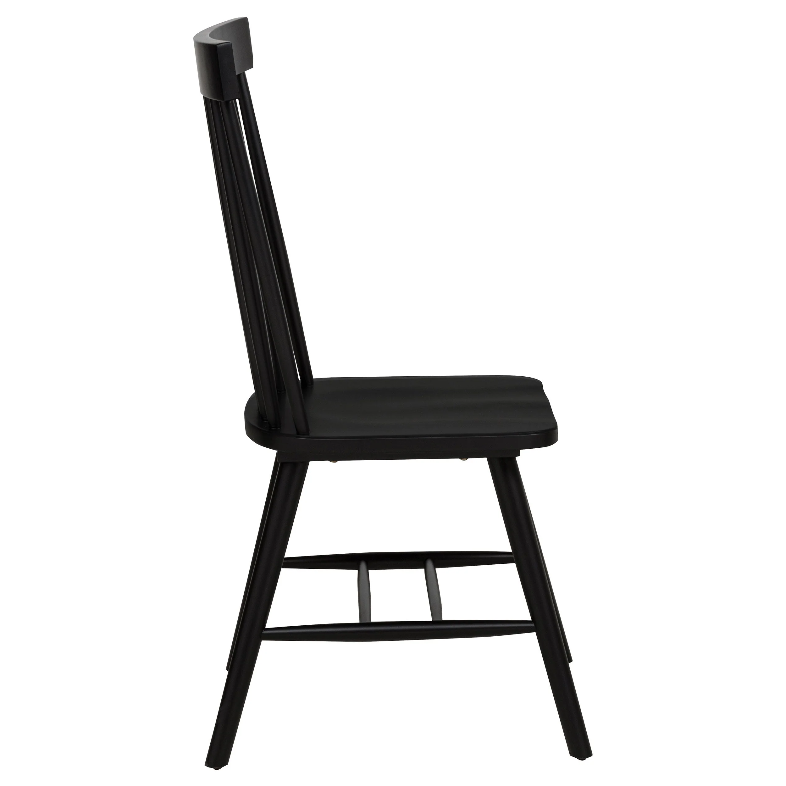 Andrews Black Windsor Spindle Back Dining Side Chair (Set of 2) - Image 10