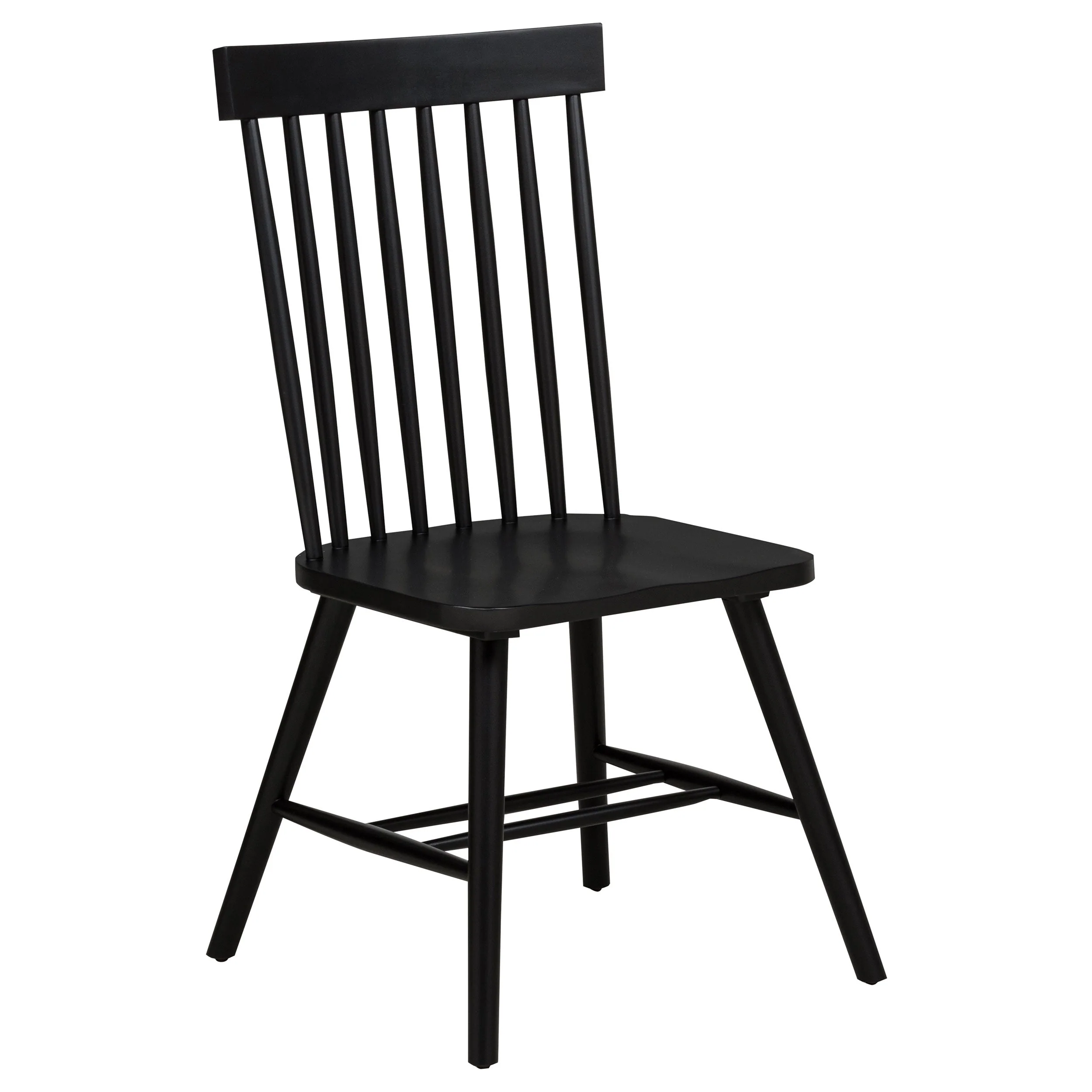 Andrews Black Windsor Spindle Back Dining Side Chair (Set of 2) - Image 3