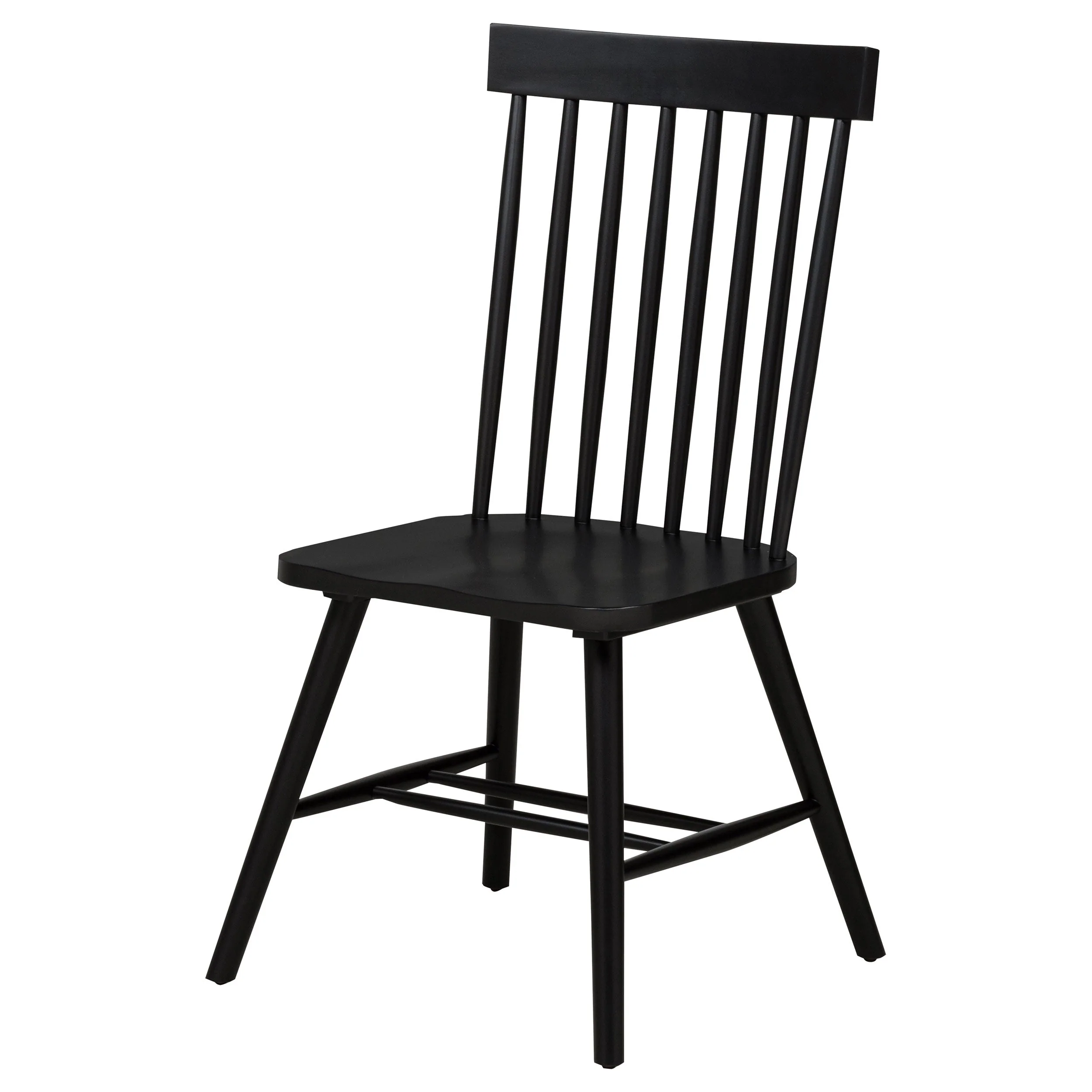 Andrews Black Windsor Spindle Back Dining Side Chair (Set of 2) - Image 5