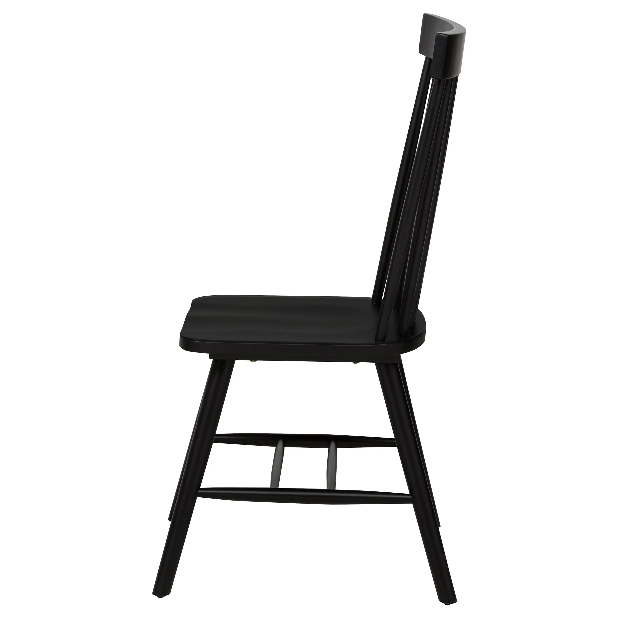 Andrews Black Windsor Spindle Back Dining Side Chair (Set of 2) - Image 6