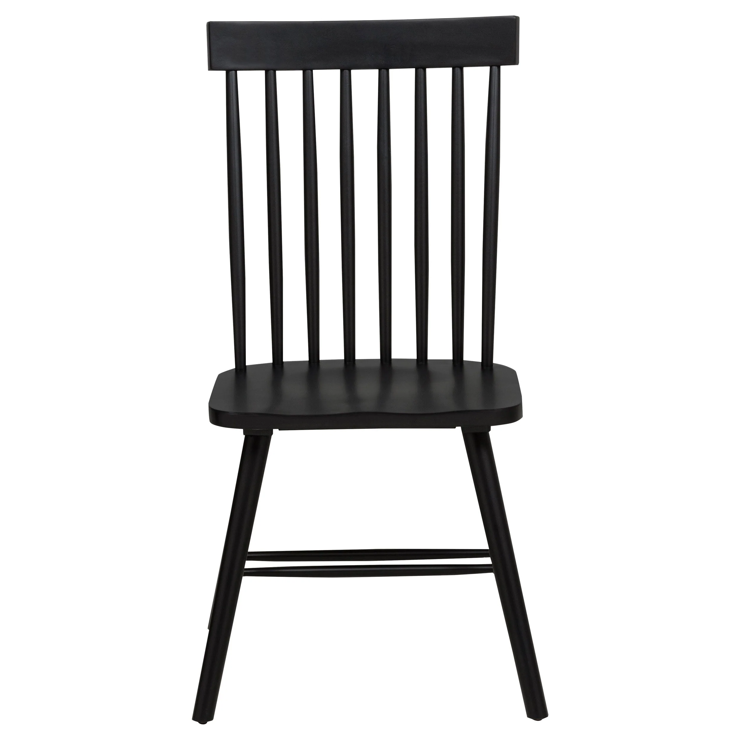 Andrews Black Windsor Spindle Back Dining Side Chair (Set of 2) - Image 8