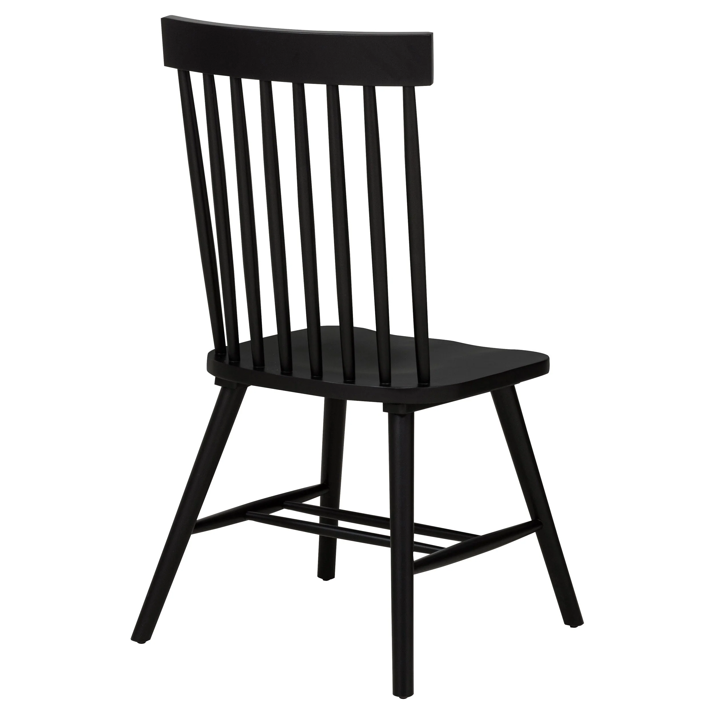 Andrews Black Windsor Spindle Back Dining Side Chair (Set of 2) - Image 9