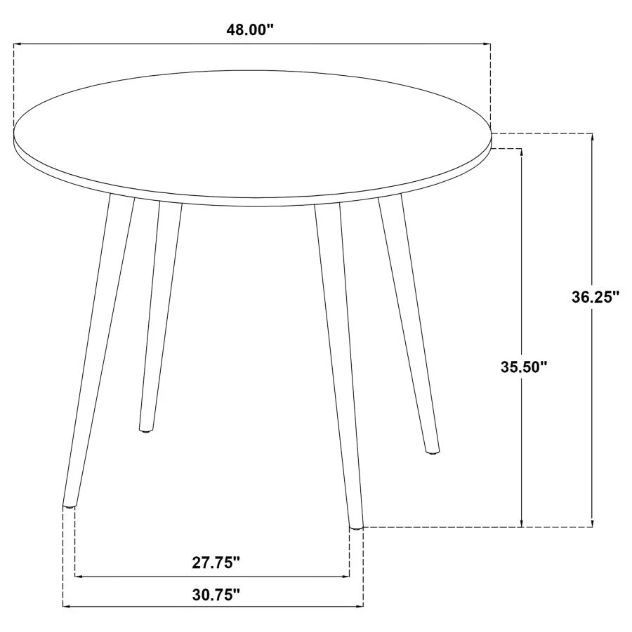 Andrews Light Ash 48-inch Round Counter Height Dining Table - Image 5