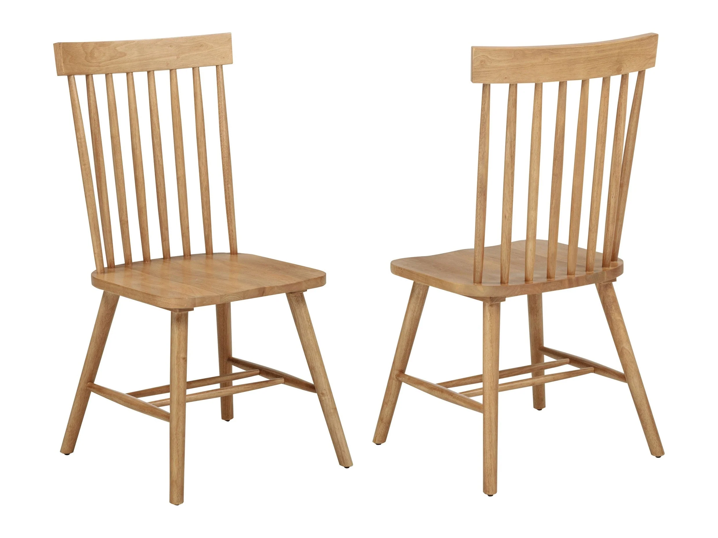 Andrews Light Ash Windsor Spindle Back Dining Side Chair (Set of 2)