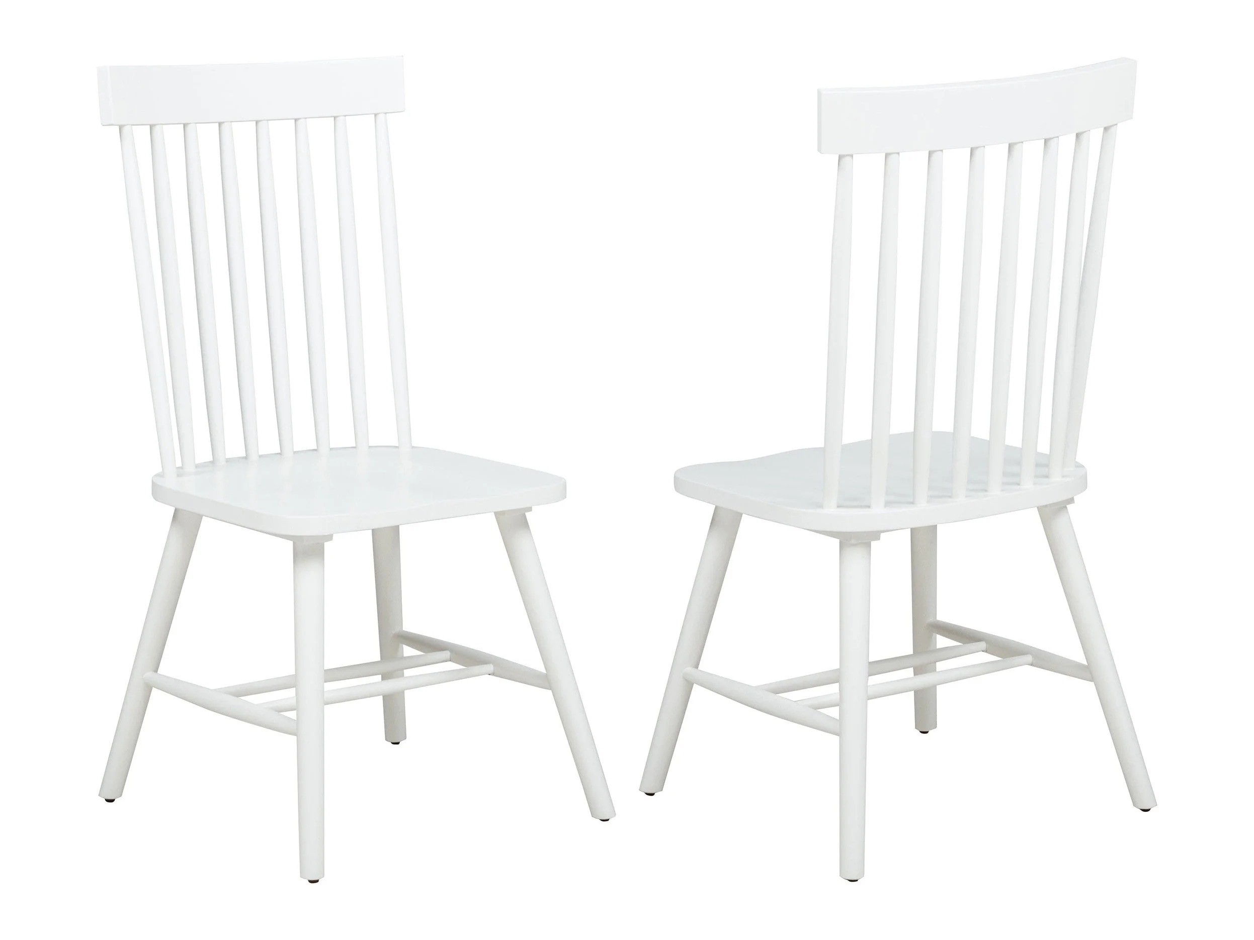 Andrews White Windsor Spindle Back Dining Side Chair (Set of 2)