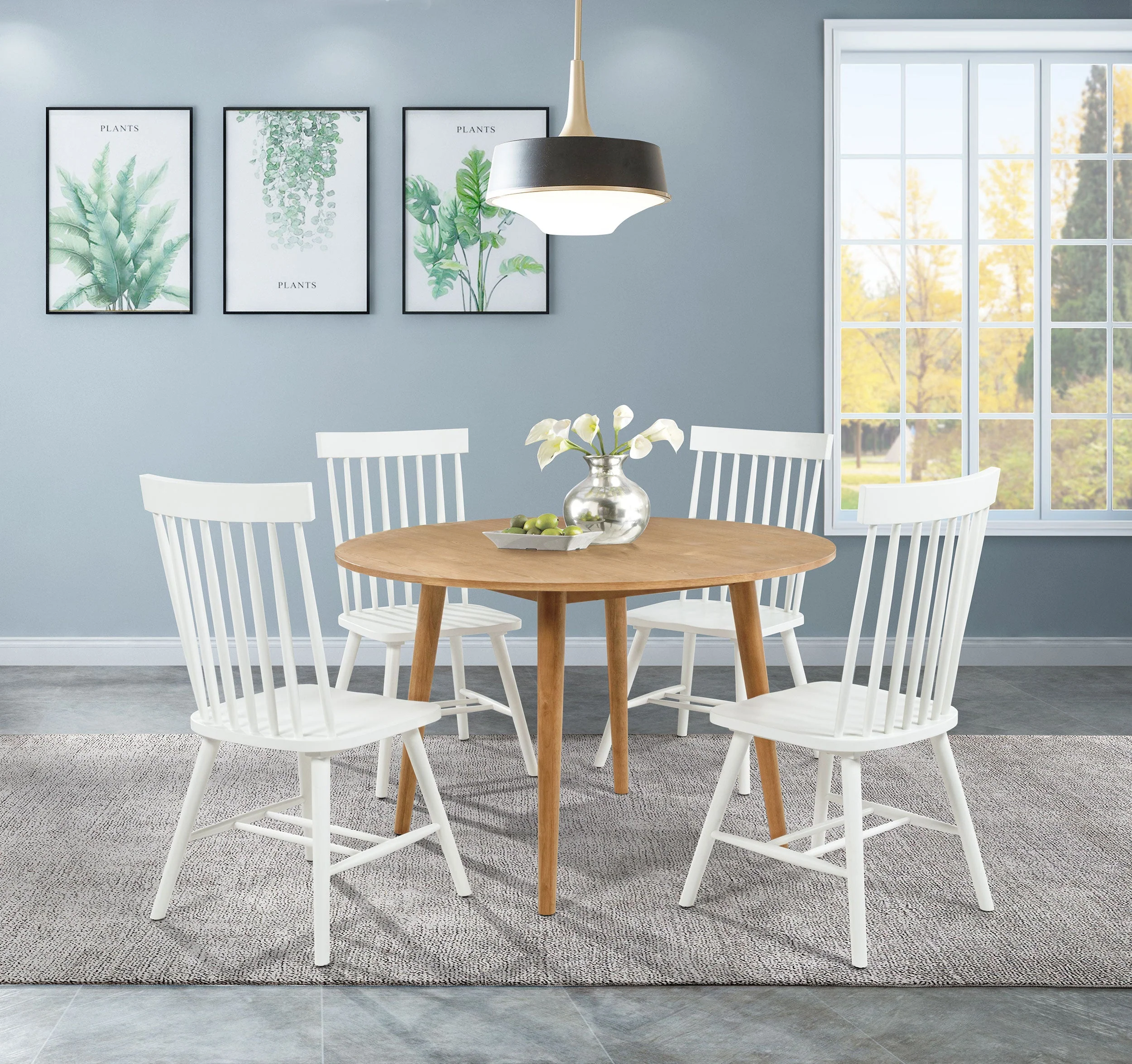 Andrews White Windsor Spindle Back Dining Side Chair (Set of 2) - Image 12