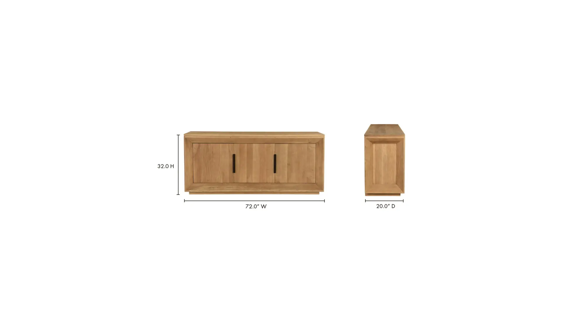 Angle Large Oak Sideboard - Image 3