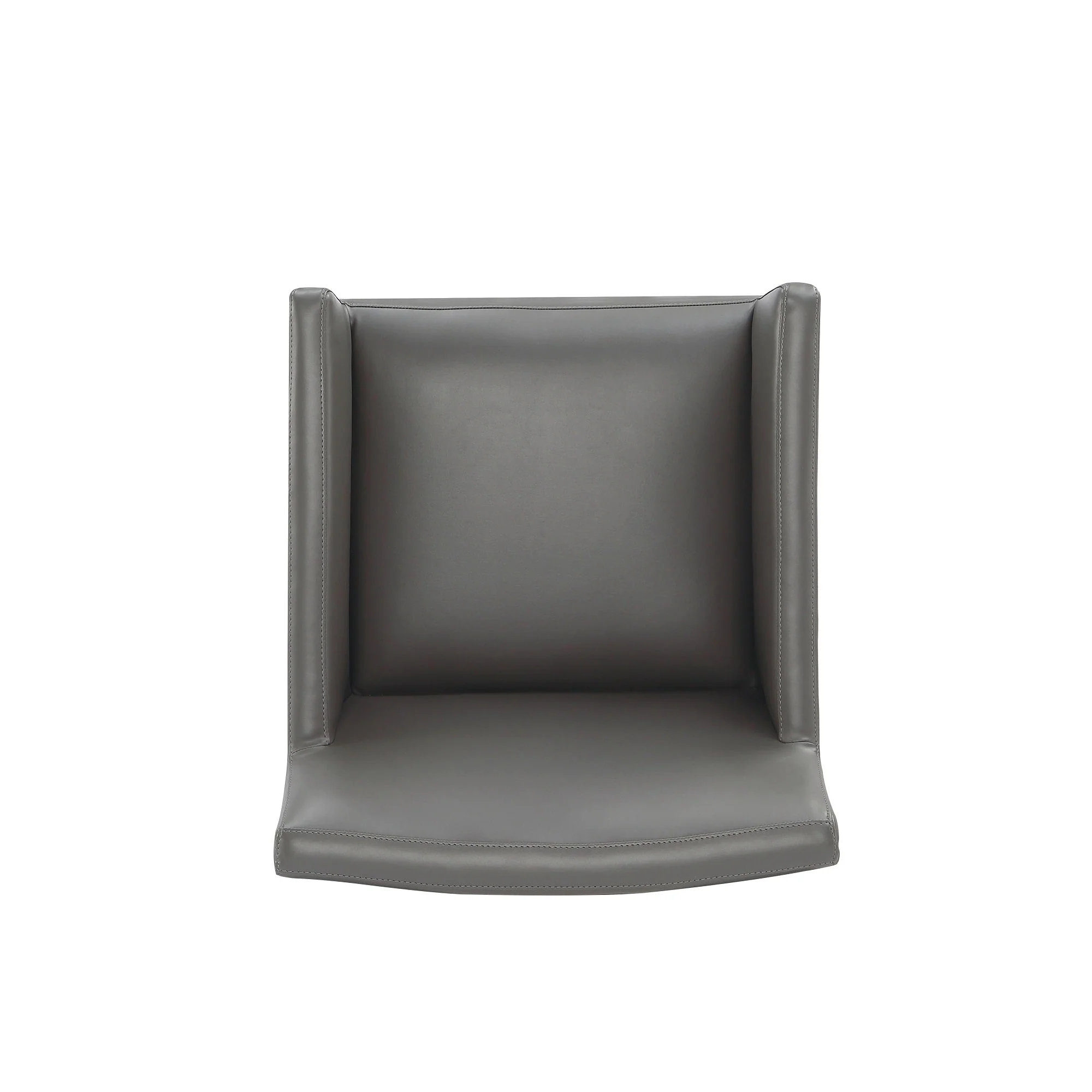 Anna Square Faux Leather Dining Arm Chair in Pewter (set of 2) - Image 9