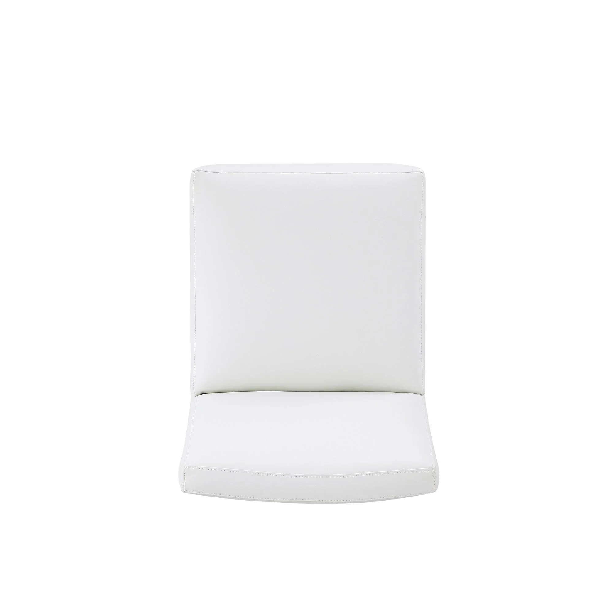 Anna Square Faux Leather Dining Chair in Cream - Image 8