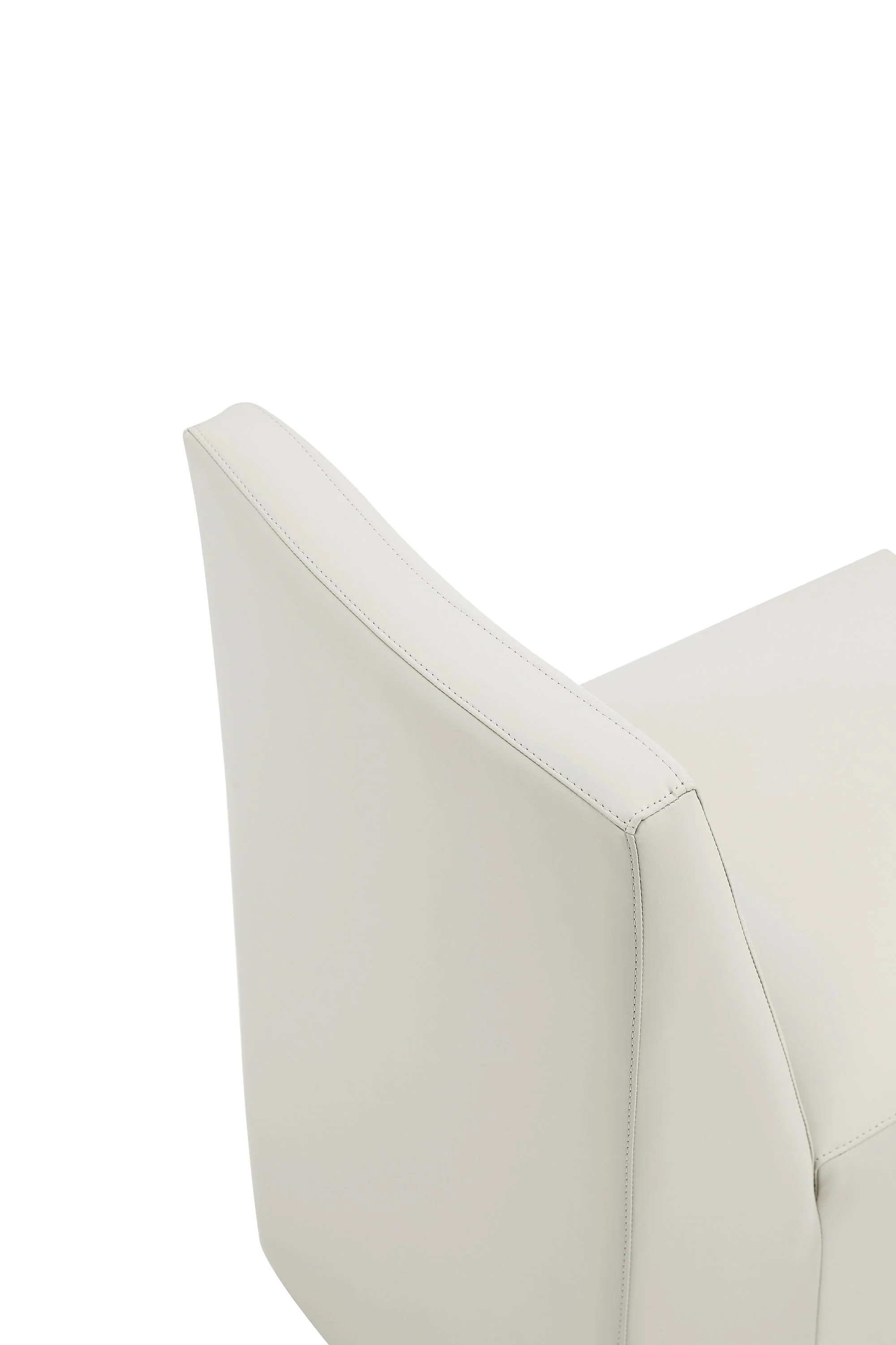 Anna Square Faux Leather Dining Chair in Light Stone Grey - Image 9