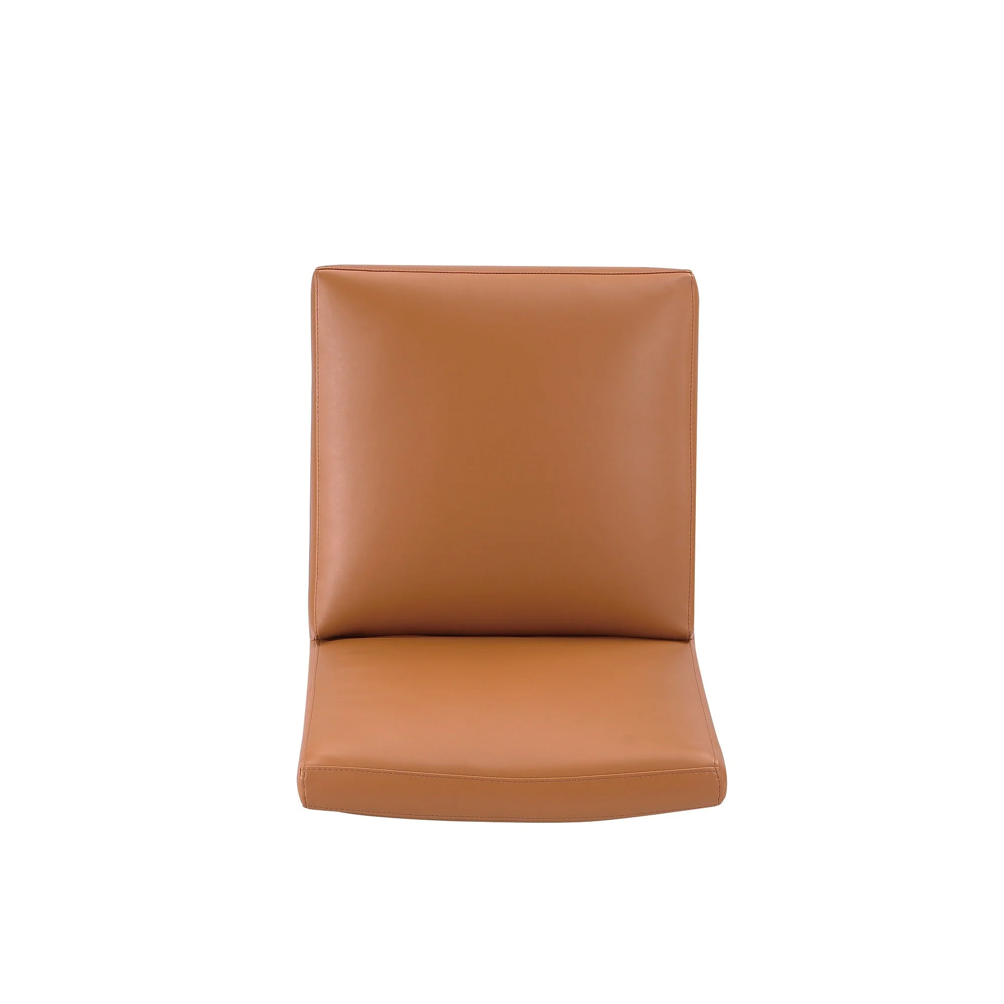 Anna Square Faux Leather Dining Chair in Saddle - Image 8