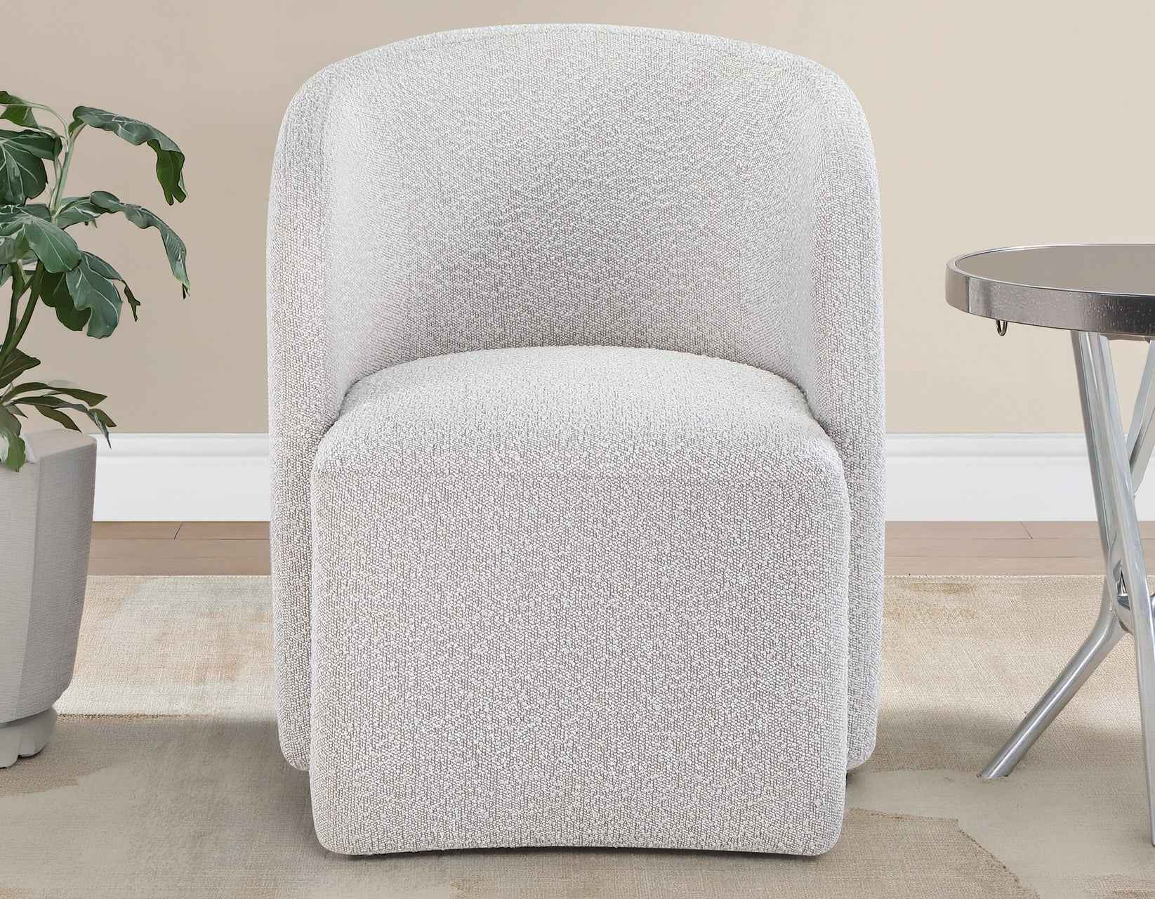 Annie Cotton Barrel Chair w/Casters, Set of 2