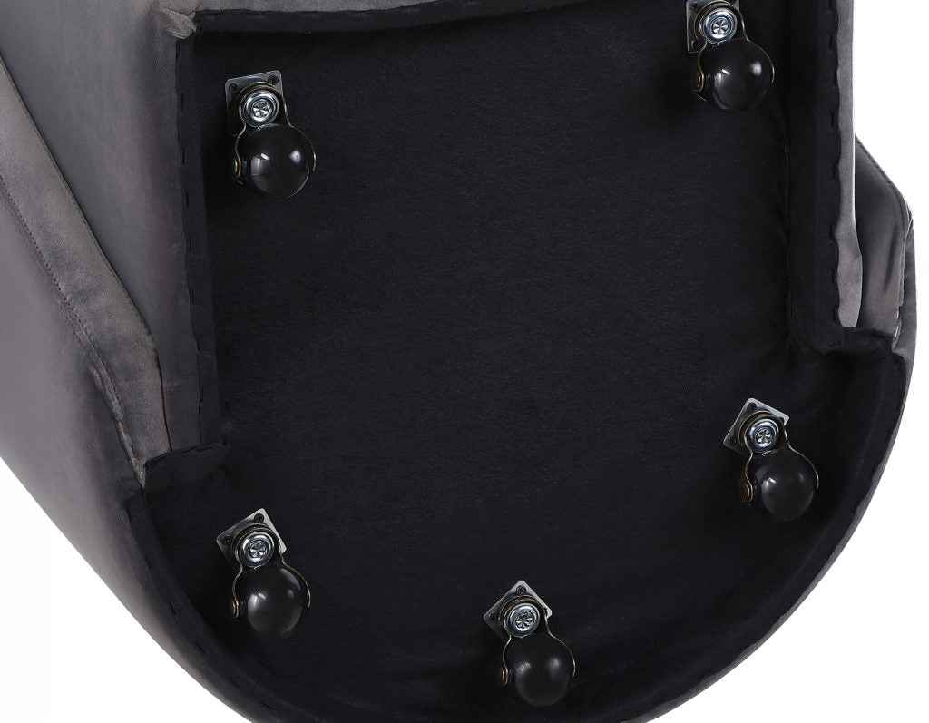 Annie Gray Velvet Barrel Chair w/Casters, Set of 2 - Image 8