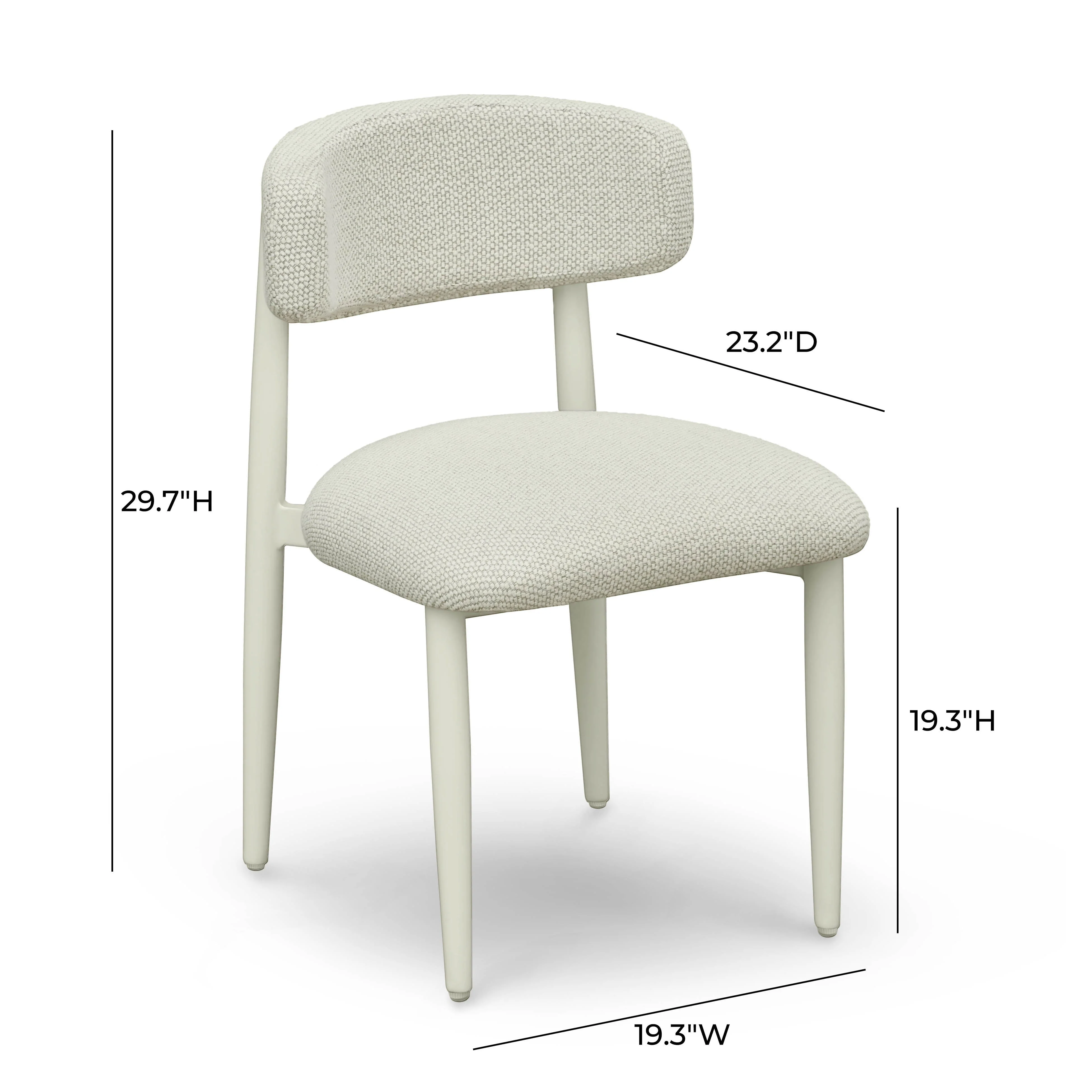 Annika Textured Outdoor Dining Side Chair - Image 7