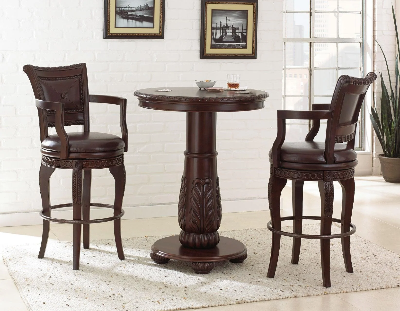 Antoinette 30″ Bar Stool,Swivel, Set of 2 - Image 2