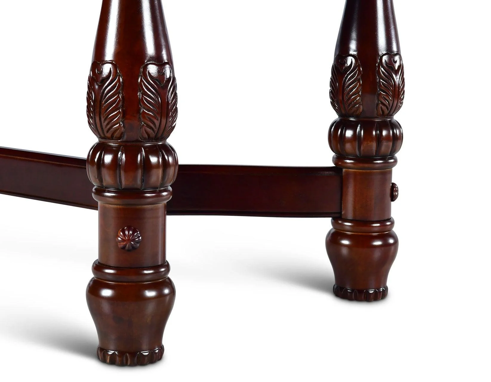 Antoinette 96-120 inch Pedestal Dining Table w/24″ Leaf - Image 7
