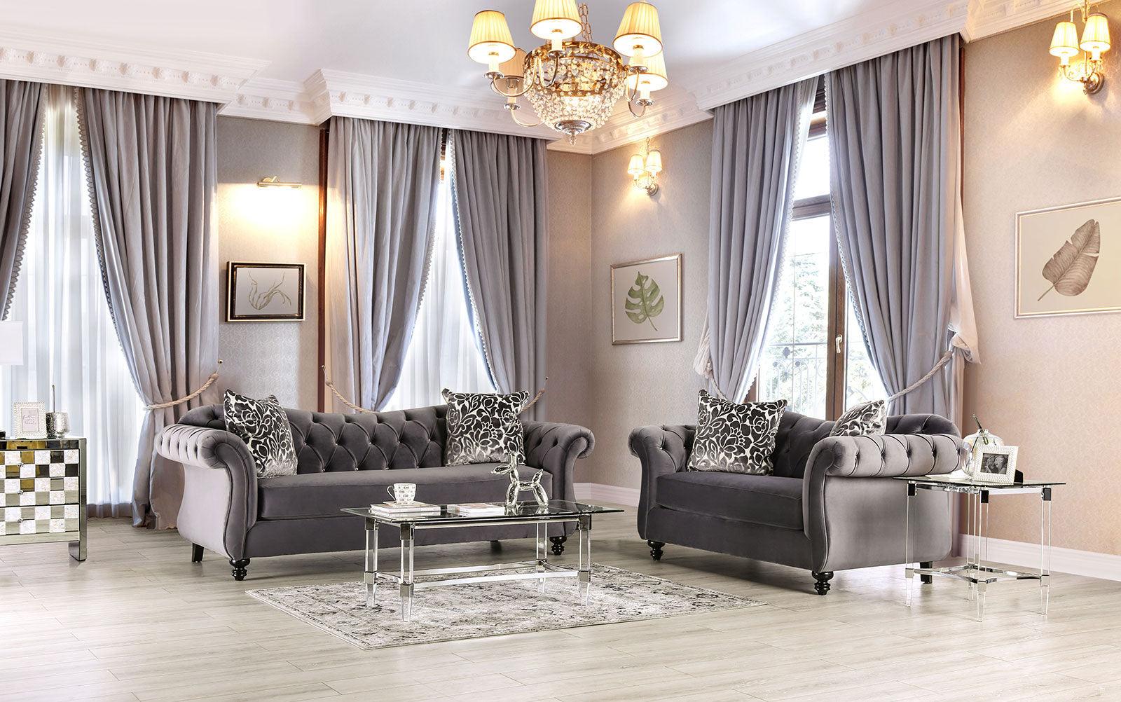 Antoinette Gray Sofa - Image 6