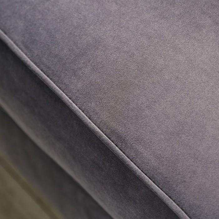 Antoinette Gray Velvet Stationary Sofa & Loveseat - Image 5