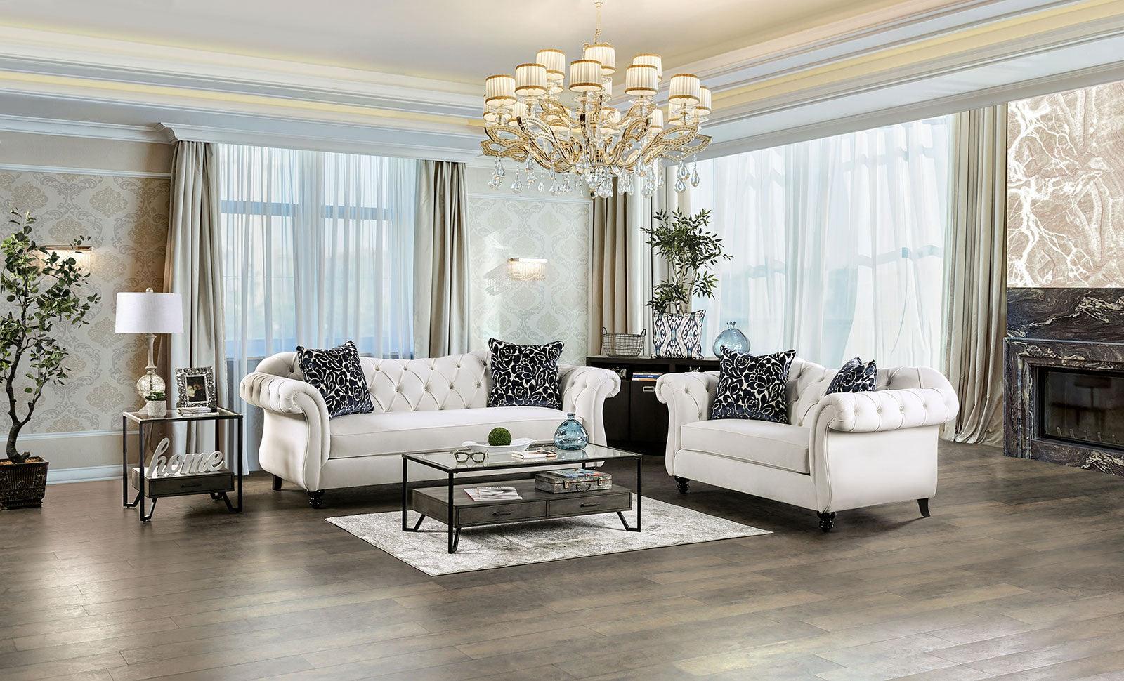 Antoinette White Loveseat - Image 6