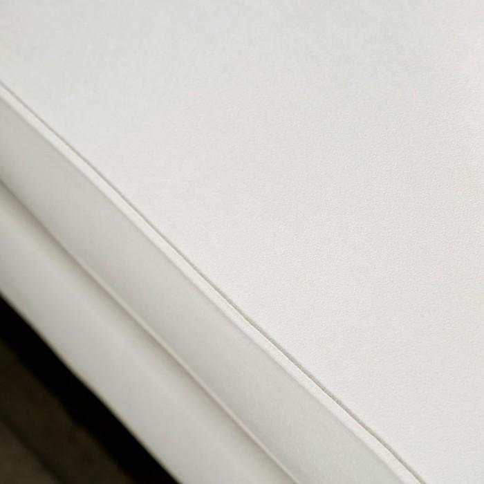 Antoinette White Velvet Stationary Sofa & Loveseat - Image 5