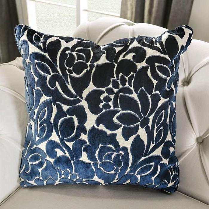 Antoinette White Velvet Stationary Sofa & Loveseat - Image 7