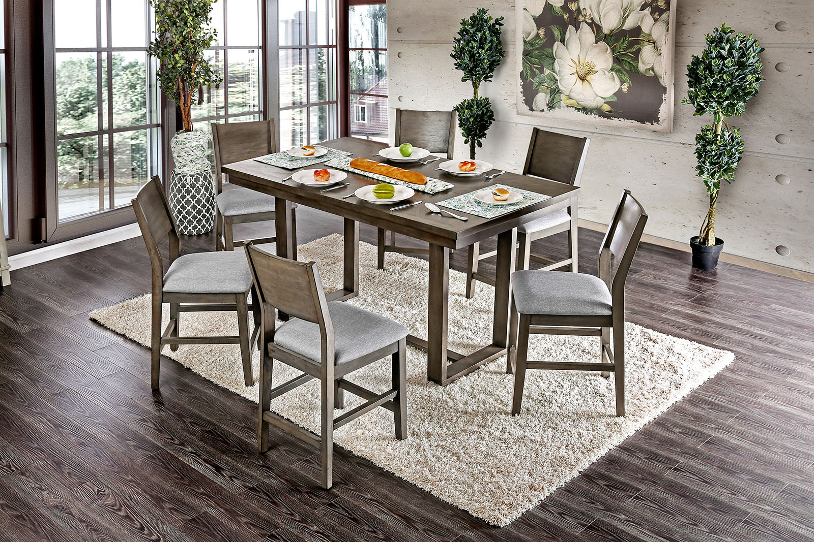 Anton Gray/Light Gray Counter Height Chair - Image 2