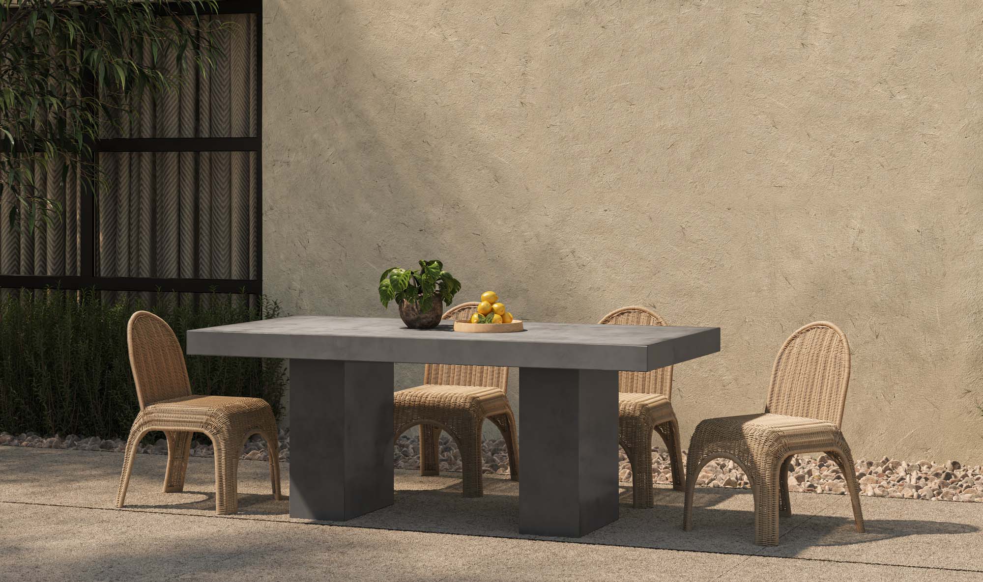 Antonius Outdoor Dining Table Grey - Image 8