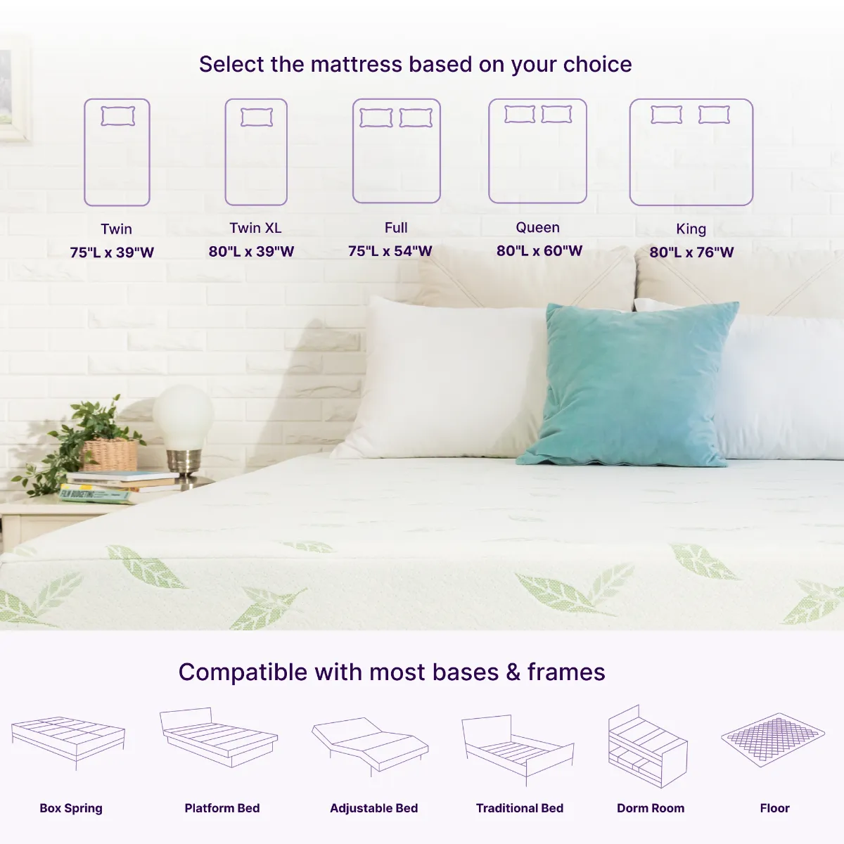 Anula Green Tea Infused Memory Foam Mattress - Image 5