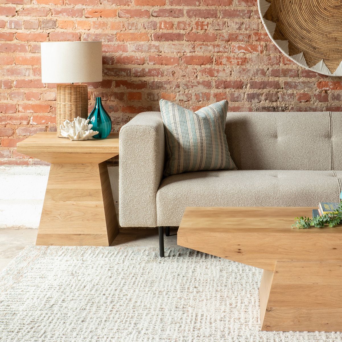 Anvil 24" Side Table in Natural Oak - Image 3