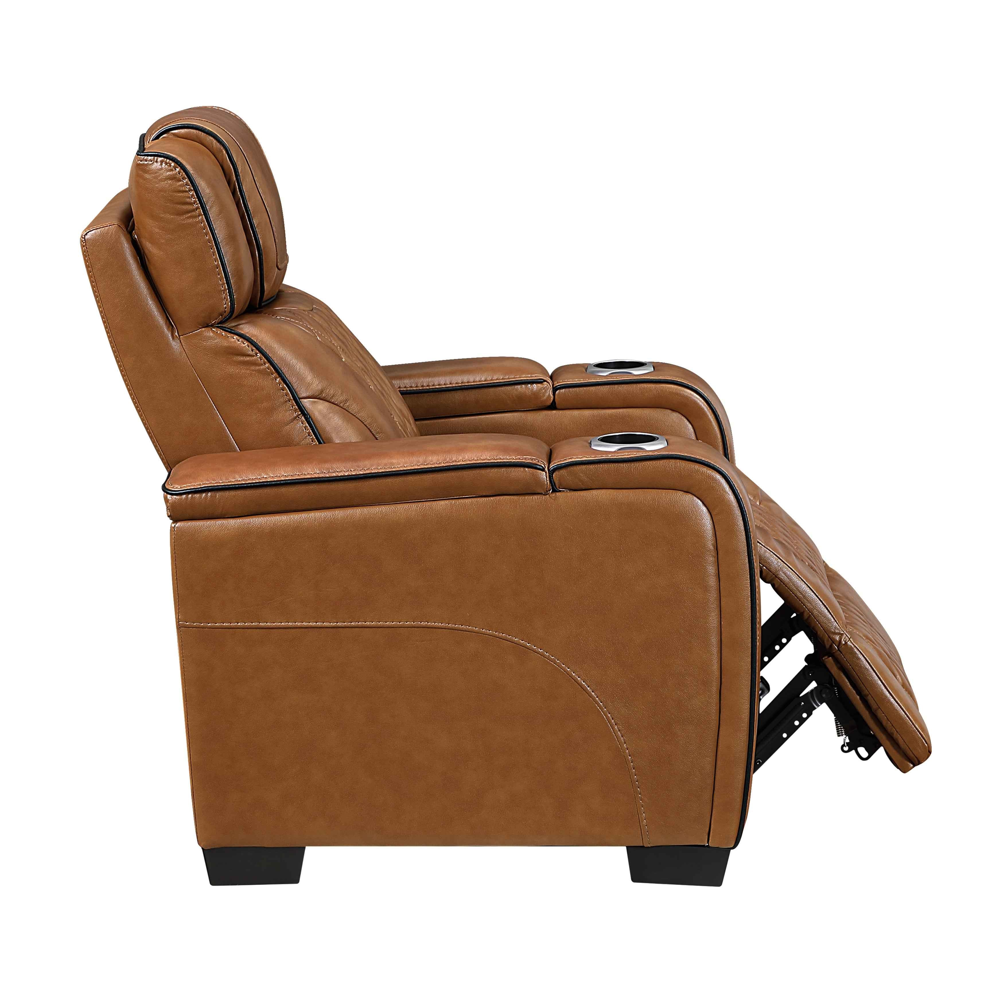 Apex Brown 3-Piece Leather Power Reclining Living Room Set - Image 23