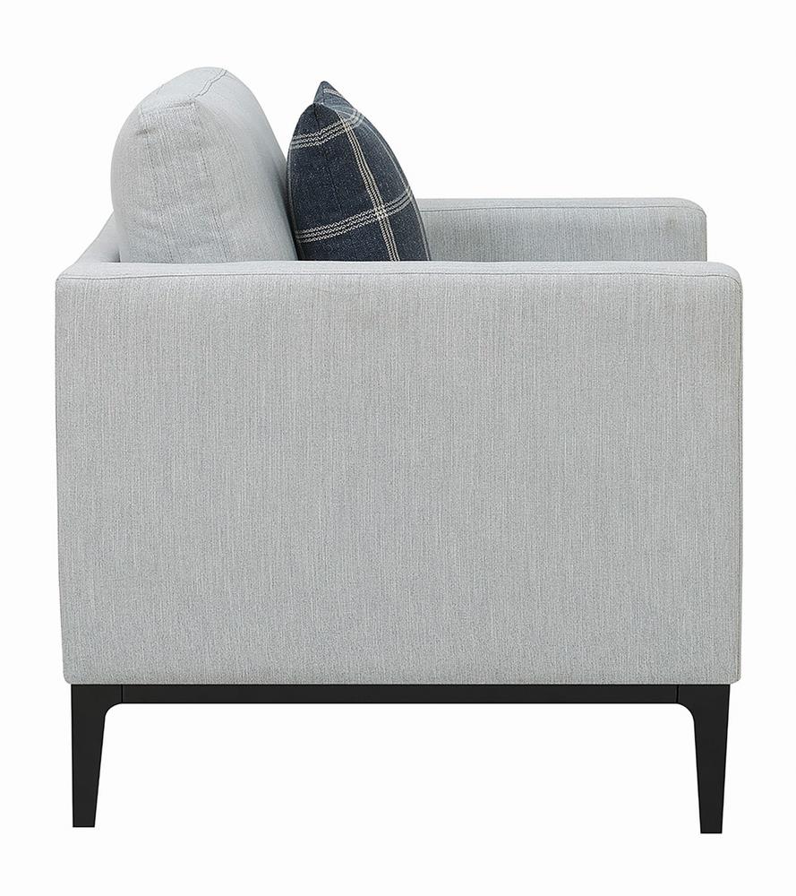 Apperson Gray Upholstered Track Arm Living Room Set Set - Image 12