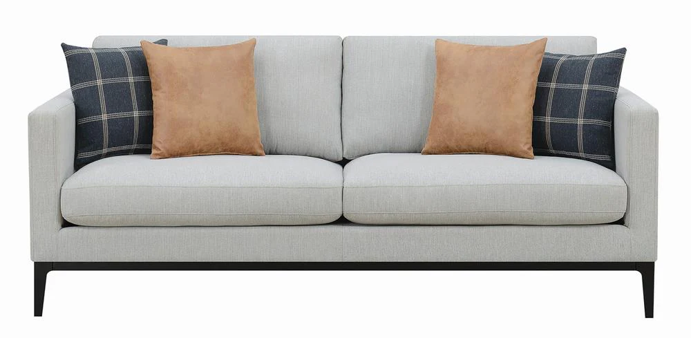 Apperson Gray Upholstered Track Arm Living Room Set Set - Image 2
