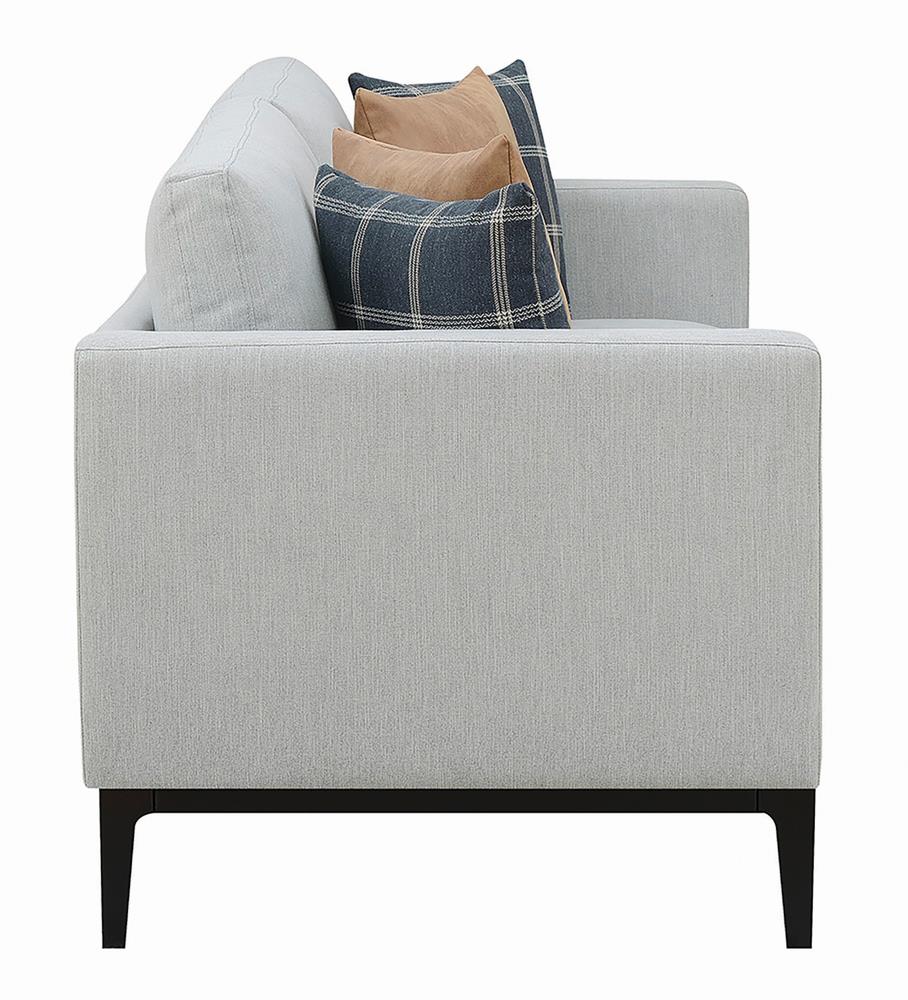 Apperson Gray Upholstered Track Arm Living Room Set Set - Image 4