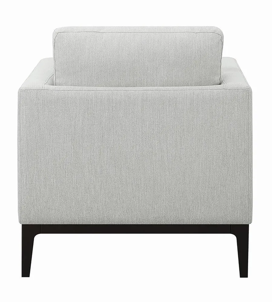 Apperson Light Gray Cushioned Back Arm Chair - Image 3