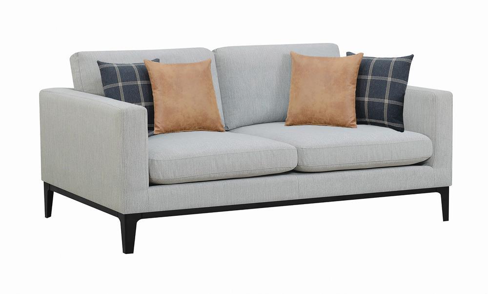 Apperson Upholstered Track Arm Sofa Light Grey - Image 3