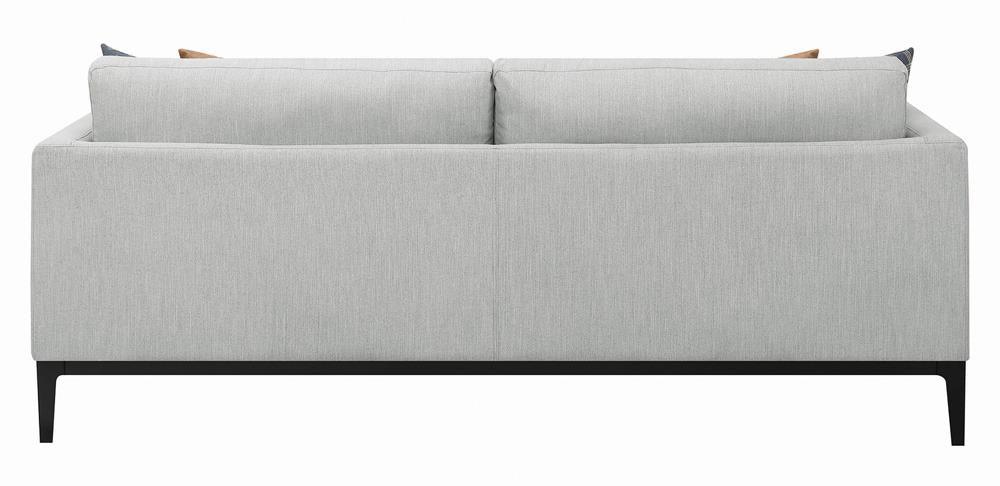 Apperson Upholstered Track Arm Sofa Light Grey - Image 4