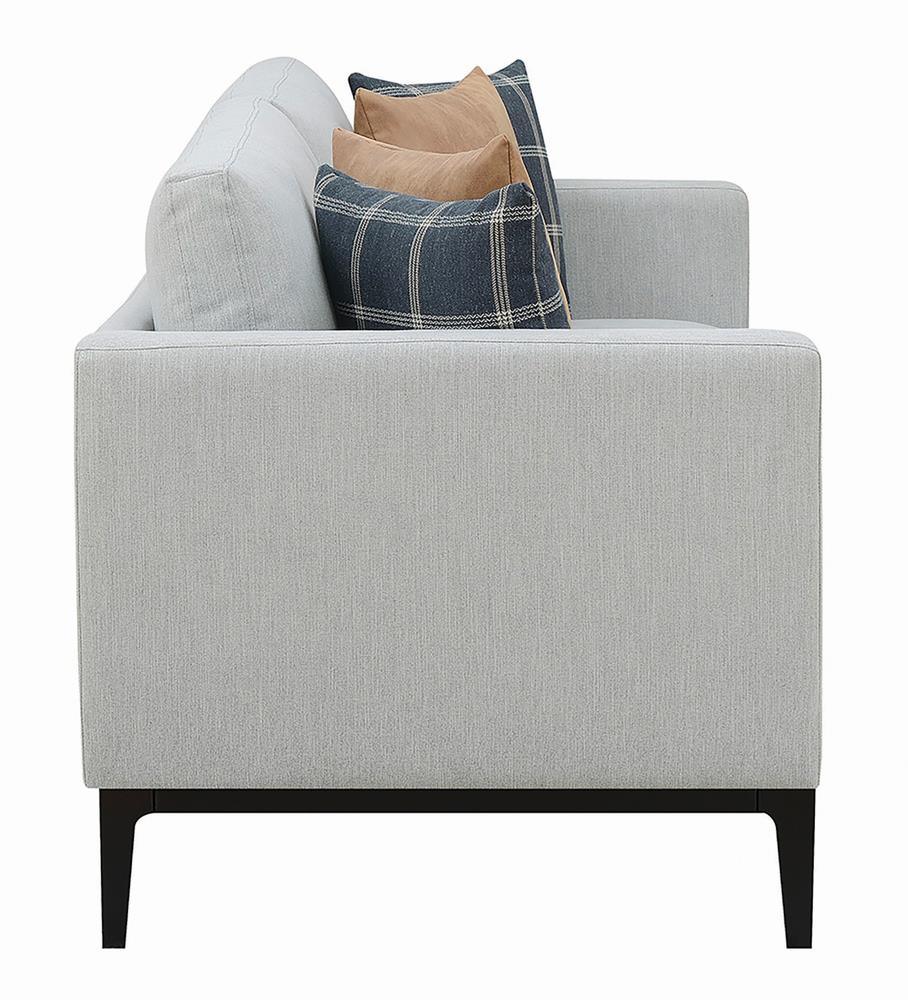 Apperson Upholstered Track Arm Sofa Light Grey - Image 5