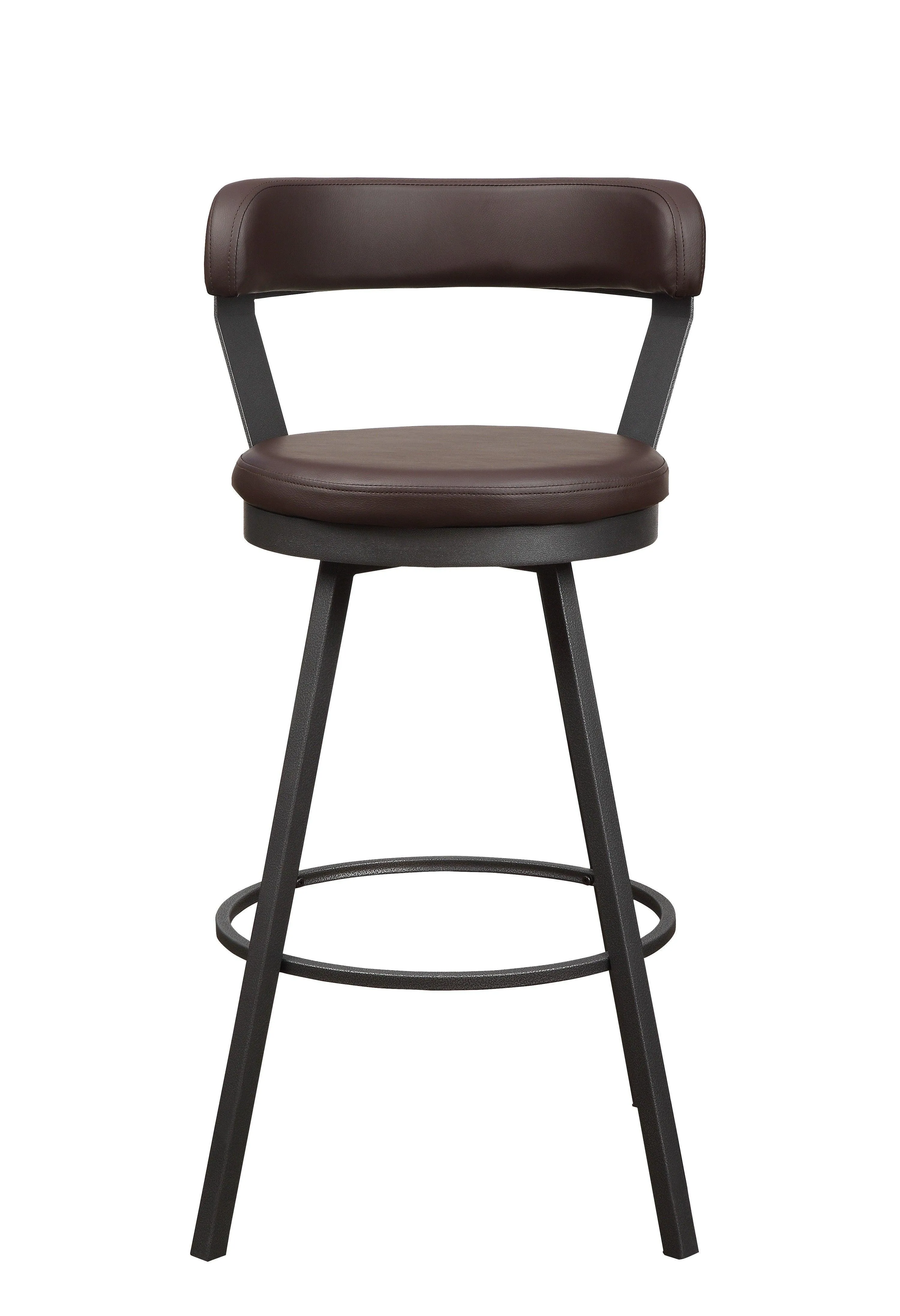 Appert Brown/Dark Gray Swivel Pub Height Chair, Set of 2 - Image 3