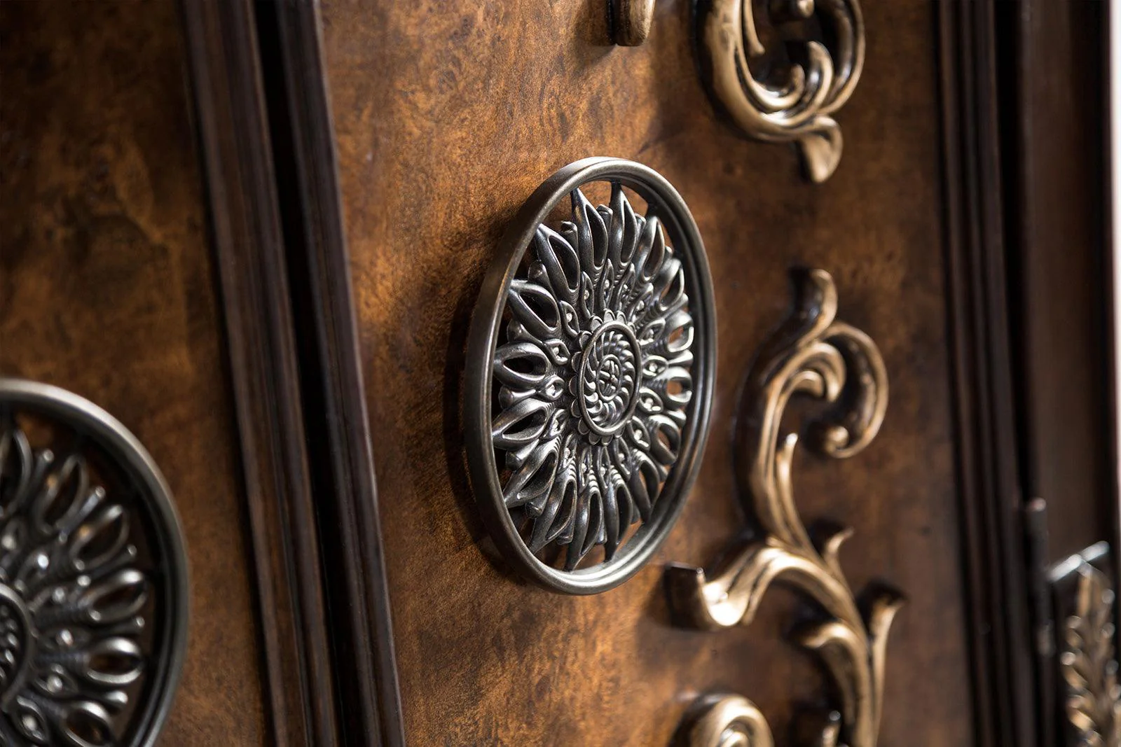 Aquilina Dark Cherry/Oak Dresser - Image 3