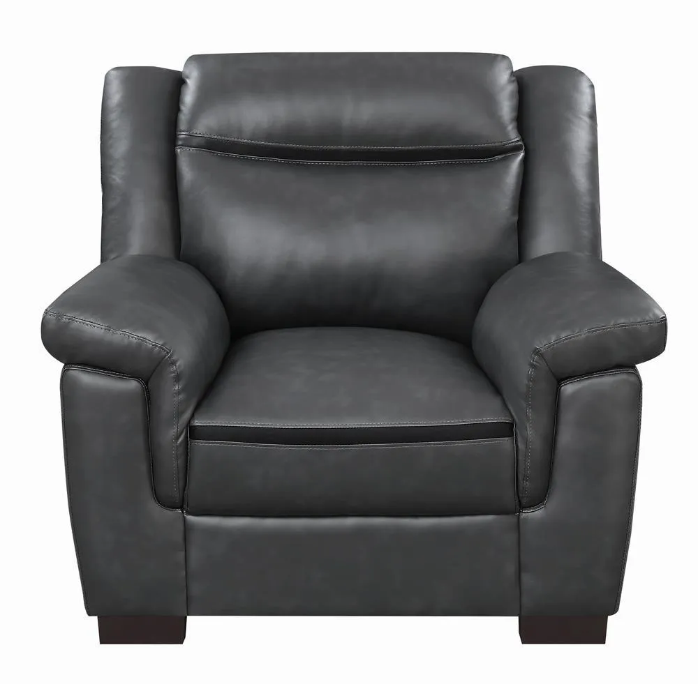 Arabella Gray Pillow Top Upholstered Chair - Image 2