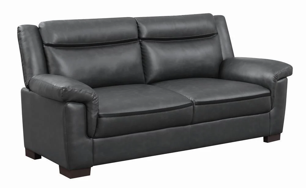 Arabella Gray Pillow Top Upholstered Sofa - Image 3