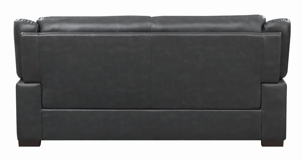 Arabella Gray Upholstered Pillow Top Arm Living Room Set - Image 5