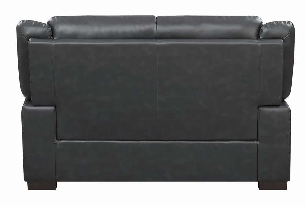 Arabella Gray Upholstered Pillow Top Arm Living Room Set - Image 8