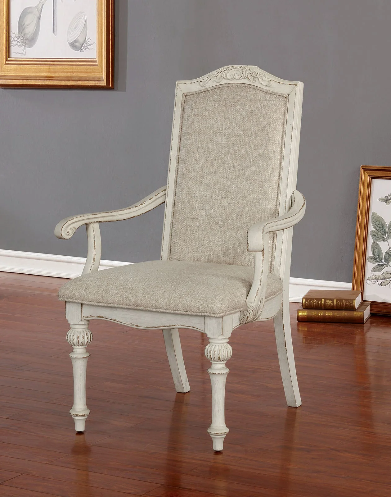 Arcadia Antique White 9 Pc Extendable Dining Table Set - Image 4