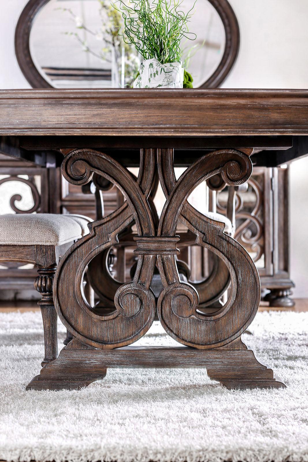 Arcadia Rustic Natural Tone/Ivory Dining Table - Image 2