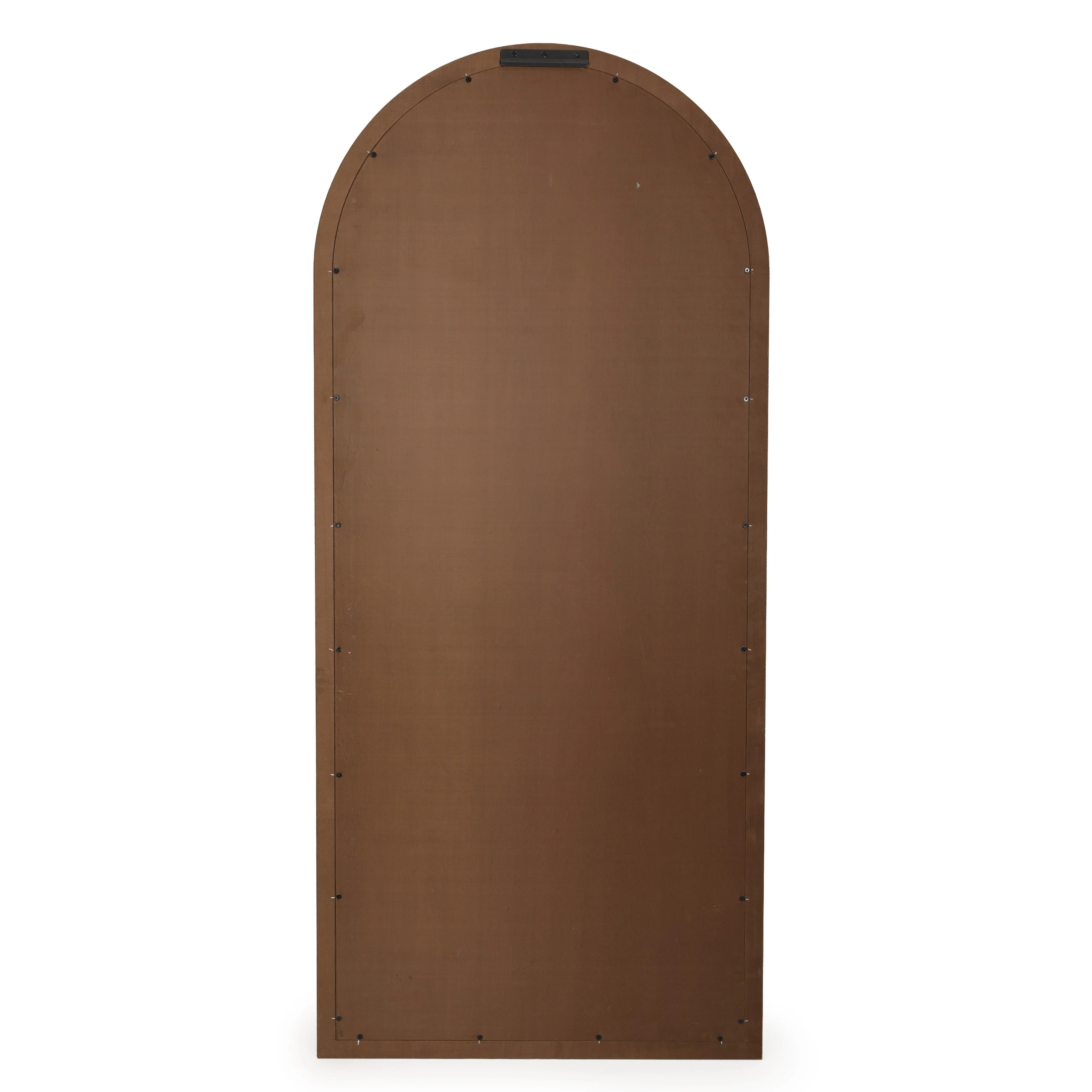 Arch 72" Natural Raffia Designer Floor Mirror - Image 4