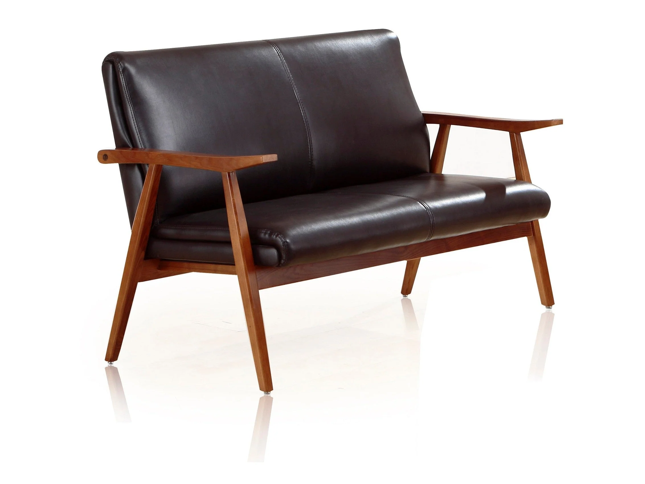 Arch Duke Loveseat in Black and Amber
